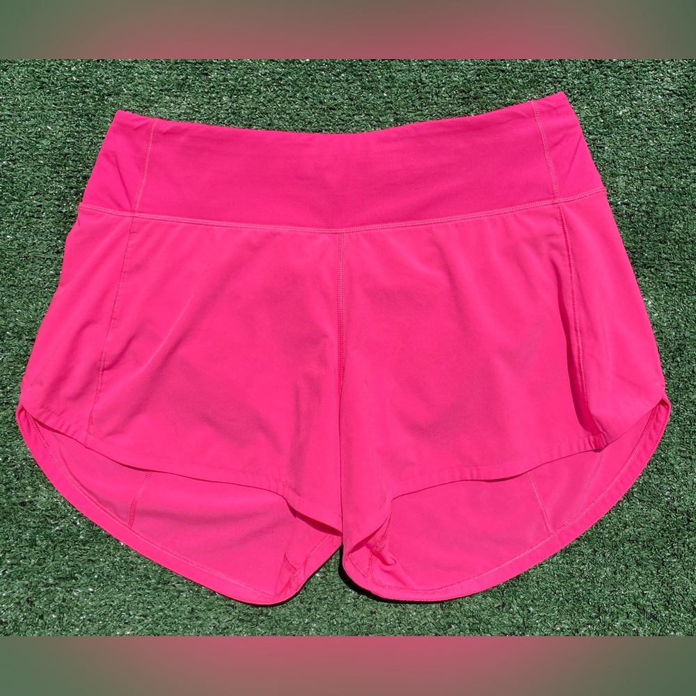 Lululemon Speed Up Sonic Hot Pink Lined Shorts Women’s Size 6 Tall